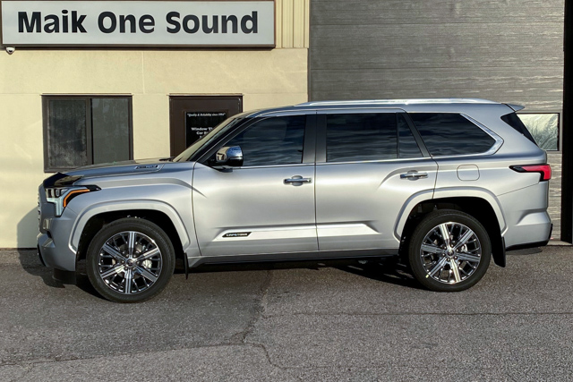 Toyota 2024 Sequia with professional window tint in North Bay